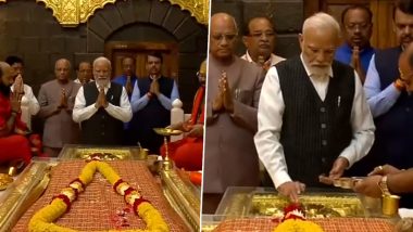 PM Narendra Modi Visit Shirdi: पंतप्रधान नरेंद्र मोदींनी शिर्डीत घेतले साईबाबाचे दर्शन, सोबत मुख्यमंत्री आणि उपमुख्यमंत्र्यांनी दाखवली उपस्थिती