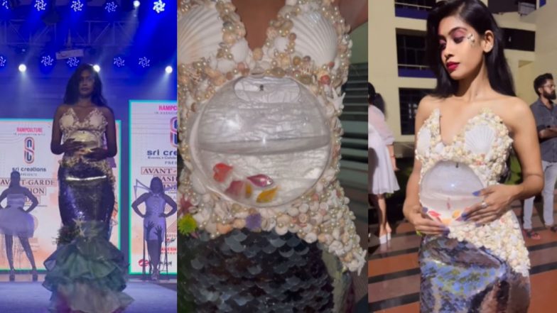Live Fish Costume: मॉडेलने केला जिवंत माशांचा पोशाख परिधान करून रॅम्प वॉक; व्हिडिओ व्हायरल, नेटिझन्सकडून निषेध (Watch Video)
