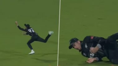 Mitchell Santner Catch Video: न्यूझीलंडच्या खेळाडूने पकडला आश्चर्यकारक झेल, व्हिडिओ पाहिल्यानंतर तुम्हीही म्हणाल व्वा क्या बात है!