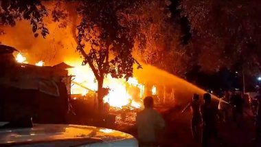 Kanpur Fire Video: कानपूरमधील भैरव घाटाजवळील झोपडपट्टीला भीषण आग, अनेक झोपड्या जळून खाक