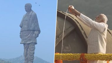Sardar Vallabhbhai Patel Birth Anniversary: PM Narendra Modi यांच्याकडून भारताच्या लोहपुरूषाला Statue of Unity वर आदरांजली (Watch Video)