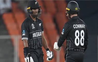 New Zealand Beat England: सलामीच्या सामन्यात न्यूझीलंडने इंग्लंडचा नऊ गडी राखून केला पराभव, कॉनवे आणि रचिन रवींद्रची झंझावाती शतकी खेळी