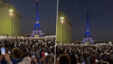 Israel-Hamas war: फ्रांस इस्राईलच्या पाठीशी; Eiffel Tower ला निळी रोषणाई करत दाखवला सपोर्ट