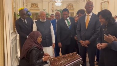 भारत भेटीवर आलेल्या  Tanzanian President Samia Suluhu Hassan यांनाही पडली 'संतुर' ची भुरळ; PM Modi  यांच्या मदतीने घेतला वादनाचा आनंद ( Watch Video)