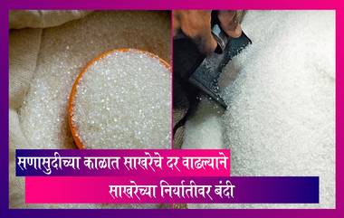 Sugar Export Ban:भारतात सणासुदीच्या काळात साखरेचे दर वाढल्याने साखरेच्या निर्यातीवर बंदी