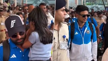 Team India in Mumbai: न्यूझीलंडशी दोन हात करण्यासाठी टीम इंडिया मुंबईत दाखल, रोहित लेकीला कडेवर घेऊन विमानतळावरून पडला बाहेर