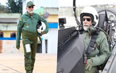 PM Modi Takes Flight In Tejas Fighter: हिंदुस्तान एरोनॉटिक्स लिमिटेडच्या भेटीदरम्यान पंतप्रधान मोदींनी  केलं तेजस फायटरमधून उड्डाण