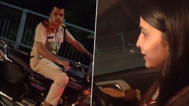 Viral Video: विना हेल्मेट बाईक चालवणाऱ्या पोलिस हवालदाराचा व्हिडिओ व्हायरल, महिलेने पाठलाग करत विचारलं 'तुझं हेल्मेट कुठं'? (Watch video)