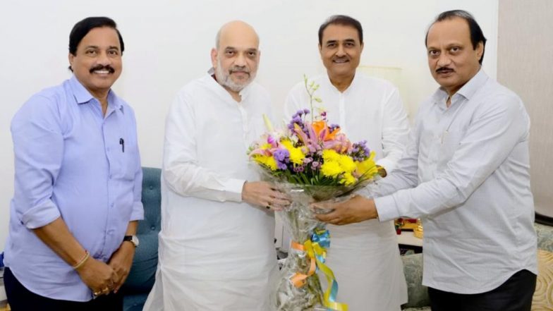 Ajit Pawar-Amit Shah Meet: उपमुख्यमंत्री अजित पवार, प्रफुल्ल पटेल यांनी दिल्लीत घेतली गृहमंत्री अमित शहा यांची भेट