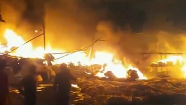 Thane Fire: भिवंडी मध्ये Thread Godown ला आग; सुदैवाने जीवितहानी नाही (Watch Video)