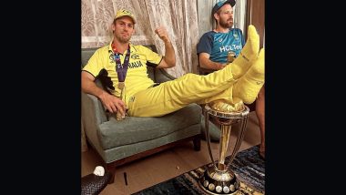 World Cup Trophy: ऑस्ट्रेलियन खेळाडू Mitchell Marsh विरोधात अलीगडमध्ये तक्रार दाखल; विश्वचषक ट्रॉफीवर पाऊल ठेवल्याचा निषेध