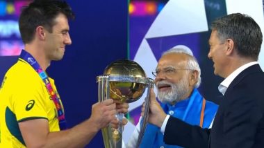 IND vs AUS, World Cup Final: पंतप्रधान मोदी आणि ऑस्ट्रेलियाच्या उपपंतप्रधानांनी पॅट कमिन्सला दिली वर्ल्ड कप ट्रॉफी, कांगारू सहाव्यांदा बनला विश्वविजेता