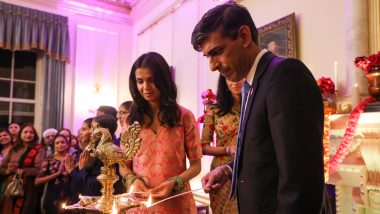 Diwali 2023 Celebration: UK PM Rishi Sunak आणि त्यांची पत्नी Akshata Murthy यांच्याकडून Downing Street मध्ये हिंदू धर्मियांसोबत दिवाळी सेलिब्रेशन (See Pics)