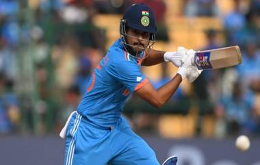 Shreyas Iyer half-Century: श्रेयस अय्यरचे अर्धशतक पूर्ण, भारताची धावसंख्या तीन विकेट्सवर 240 धावा पुढे