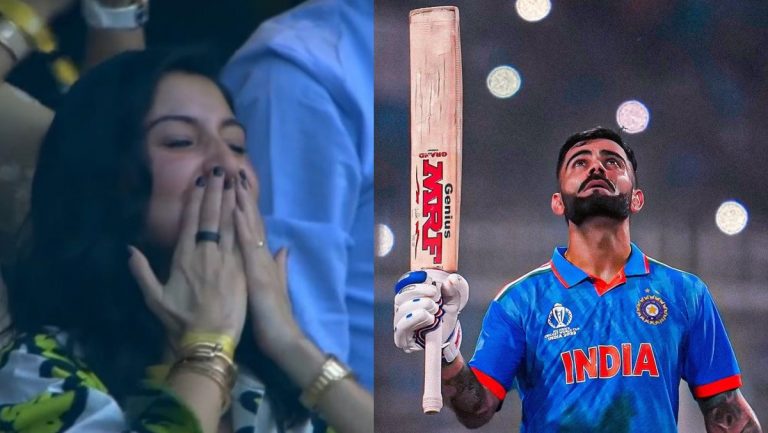 Virat Flying Kiss To Anushka: विराट कोहलीने 50 वे शतक झळकावल्यानंतर पत्नी अनुष्का शर्माने दिले फ्लाइंग किस, पाहा व्हिडिओ