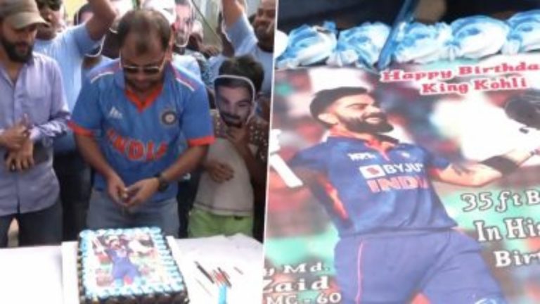 Virat Kohli Birthday: कोलकात्यात चाहत्यांनी साजरा केला विराट कोहलीचा 35 वा वाढदिवस, केकही कापला, पाहा व्हिडिओ