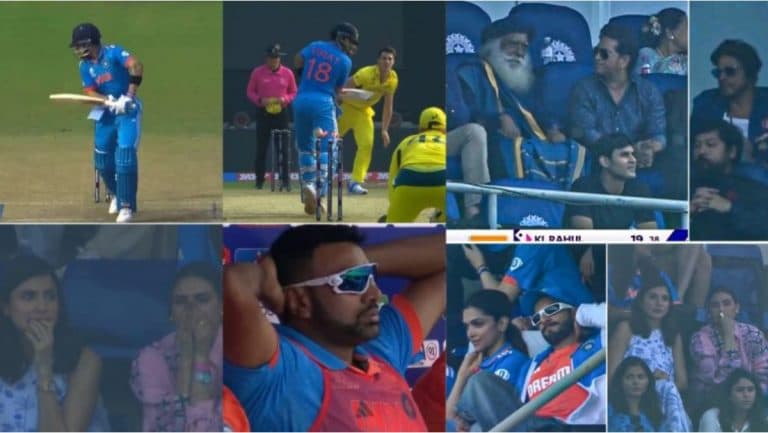 Pin-Drop Silence After Virat Kohli Out: विराट कोहली आऊट होताच स्टेडियममध्ये शांतता, 1 लाख 30 हजारांचा जनसमुदाय शांत! (Watch Video)