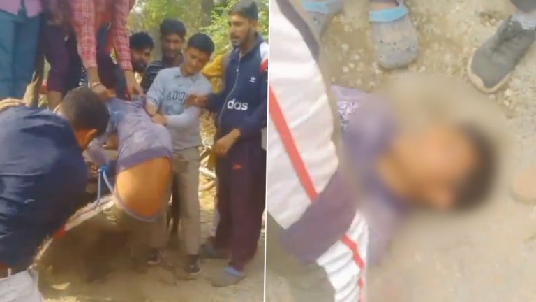 Uttar Pradesh Video: महिलेचा विनयभंग केल्याप्रकरणी तरुणाला बेदम मारहाण, व्हिडिओ आला समोर