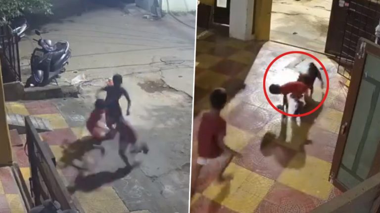 Dog Attack in Hyderabad Video: अपार्टमेंटच्या बाहेर भटक्या कुत्र्याचा 5 वर्षीय मुलावर हल्ला, चिमुरडा जखमी; (Watch Video)