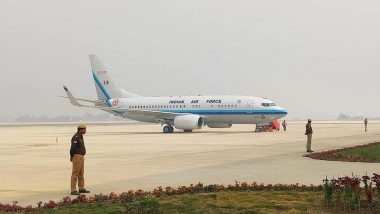 Ayodhya Airport: अयोध्या विमानतळाच्या उद्घाटनापूर्वी उड्डाणाची ट्रायल रन, धावपट्टीवर उतरले विमान