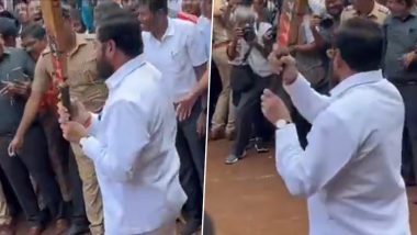 CM Eknath Shinde Playing Cricket-Video: मुख्यमंत्री एकनाथ शिंदेंनी मुंबईत लुटला क्रिकेटचा आनंद; पहा व्हिडिओ
