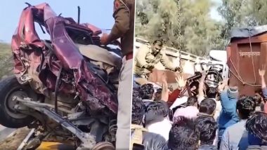 Rajasthan Road Accident: राजस्थानच्या सीकरमध्ये दोन ट्रक आणि कारमध्ये भीषण टक्कर, 3 जणांचा मृत्यू