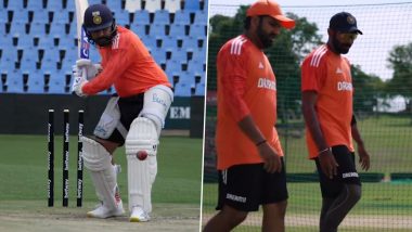 IND vs SA 1st Test: दक्षिण आफ्रिकेविरुद्धच्या पहिल्या कसोटीत कर्णधार रोहित शर्माने नेटमध्ये गाळला घाम, पाहा व्हिडिओ