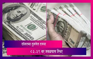 Dollar Price:अमेरिकन डॉलरच्या तुलनेत रुपया 83.39 वर जवळपास स्थिर