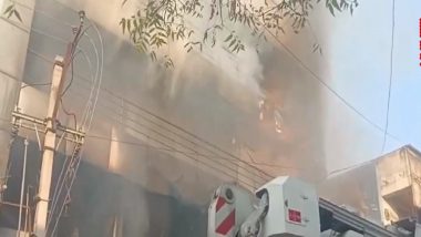 Fire breaks out in Ayyappa Shopping Mall: तेलंगणा राज्यातील कामारेड्डी येथील प्रसिद्ध अयप्पा शॉपिंग मॉलमध्ये भीषण आग (Watch Video)