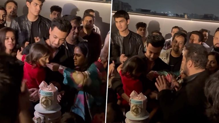 Salman Khan Birthday Celebration: अभिनेता सलमान खान ने भाची Ayat सोबत कापला 58 व्या वाढदिवसाचा केक! (Watch Video)