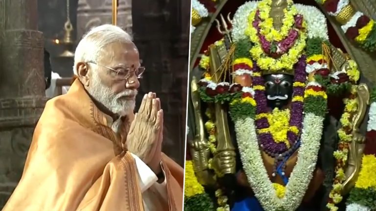 PM Modi sings 'Shri Ram Jai Ram' Bhajan: वीरभद्र मंदिरात पंतप्रधान नरेंद्र मोदी यांनी गायले 'श्री राम जय राम' भजन