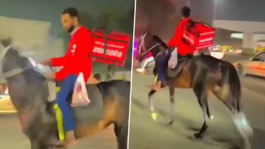 Zomato Rider On Horse Video: झोमॅटो बॉयची घोड्यावरुन फुड डिलिव्हरी, व्हिडिओ व्हायरल