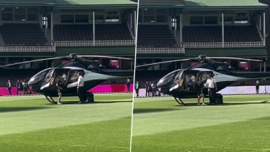 David Warner Helicopter Entry: चित्रपट शैलीत डेव्हिड वॉर्नरची स्टेडियममध्ये झाली एन्ट्री, सामना खेळण्यासाठी हेलिकॉप्टरने पोहचला मैदानात