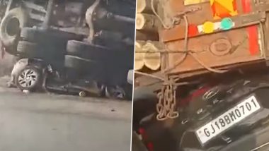 Gujarat Accident News: सापुतारा रोडवर ट्रक कारवर उलटल्याने चार जणांचा मृत्यू, एक जखमी