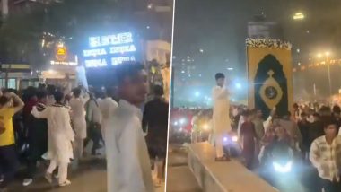 Muslim Dance On Shiv Sena Song:  शिवसेना भवनासमोर उरूस येताच मुस्लिम तरुणांनी DJ वर धरला 'शिवसेना गीता'वर ठेका (Watch Video)