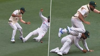 Pakistan Filding Viral Video: चेंडू पकडण्यासाठी पाकिस्तानचे क्षेत्ररक्षक एकमेकांवर आदळले तर एकाने दुसऱ्याला असे खाली पाडले, पाहा व्हिडिओ