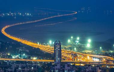 Mumbai Trans Harbour Link (MTHL) Photos: उद्या होणार देशातील सर्वात लांब सागरी सेतू- मुंबई ट्रान्स हार्बर लिंकचे उद्घाटन; पहा या पुलाचे काही विहंगम फोटोज (See Photos)