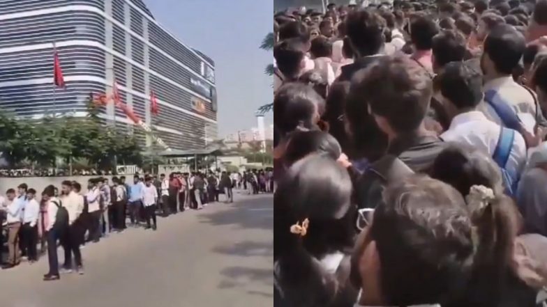 Pune Viral Video: आयटी कंपनीबाहेर वॉक-इन इंटरव्ह्यूसाठी तबल 3 हजार अभियंत्यांची रांग; पहा पुण्यातील हिंजवडीमधील धक्कादायक व्हायरल व्हिडिओ (Watch)
