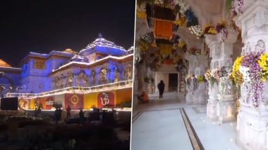 Ayodhya Ram Mandir Inauguration  Ceremony Live Streaming: अयोद्धेच्या श्रीराम मंदिरातील रामलल्लांच्या प्राणप्रतिष्ठा सोहळ्याचे इथे पहा थेट प्रक्षेपण  (Watch Video)