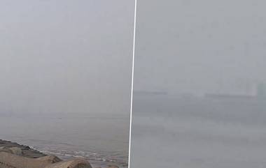 Fog In Mumbai: धुक्यात हरवला छत्रपती शिवाजी पार्क परिसरातून Worli Bandra Sea Link चा नजारा