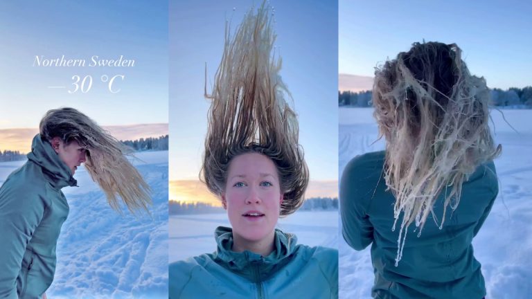 Woman Hair Frozen: इतकी थंडी की महिलेचे केस देखील बर्फासारखे गोठले