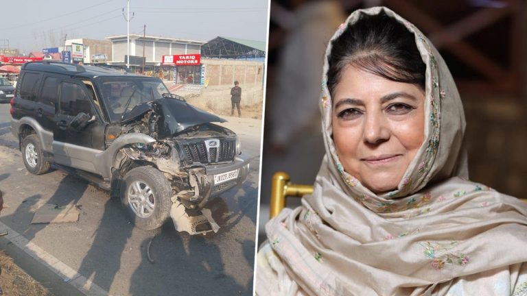 Mehbooba Mufti Car Accident: पीडीपी प्रमुख महबूबा मुफ्ती यांच्या कारला जबर अपघात; सुदैवाने कोणतीही मोठी दुखापत नाही