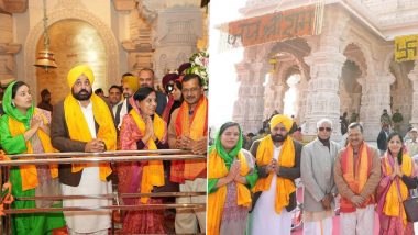 दिल्लीचे मुख्यमंत्री अरविंद केजरीवाल, पंजाबचे मुख्यमंत्री भगवंत मान यांनी अयोध्येतील राम मंदिरात केली प्रार्थना