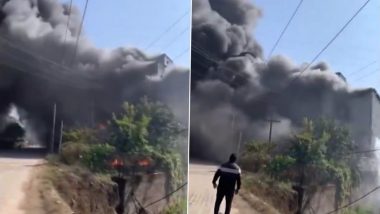 Fire In Perfume Factory in Himachal: हिमाचलमधील परफ्यूम फॅक्टरीला भीषण आग, 15-20 कामगार अडकले (Watch Video)