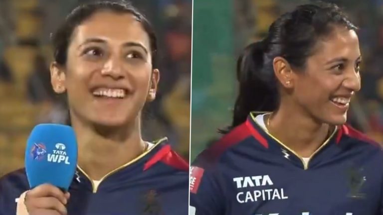 Smriti Mandhana Viral Video: आरसीबीची कर्णधार स्मृती मानधनाची अफाट क्रेझ, टॉससाठी येताच चाहत्यांनी केला एकच जल्लोष