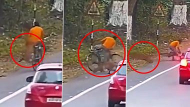 Viral Video: बिबट्याने केला सायकलस्वारावर जीवघेणा हल्ला, पुढे जे झाले ते पाहून बसेल धक्का