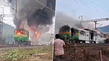 Train Engine Catches Fire: ओडिशातील जोरांडा रोड स्टेशनजवळ ट्रेनच्या इंजिनला आग, Watch Video