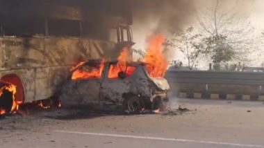 Yamuna Express Accident: यमुना एक्सप्रेसवर कार आणि बसची धडक लागल्याने आग, प्रवाशी जिंवत जळून खाक