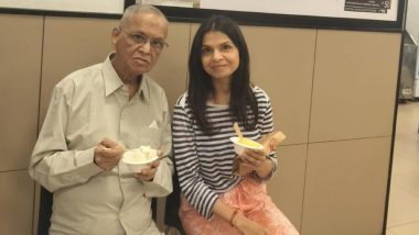 Narayana Murthy & Akshata Murty यांनी बेंगळुरू येथे आईस्क्रीम घेतला आस्वाद, साधेपणा पाहून अनेकांनी केले कौतुक