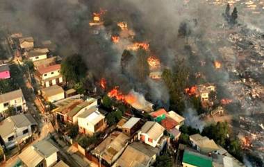 Chile Wildfires: चिलीच्या जंगलात लागलेली आग दाट लोकवस्तीच्या परिसरात पसरली; 112 लोकांचा मृत्यू, 1600 लोक बेघर, 200 जण बेपत्ता